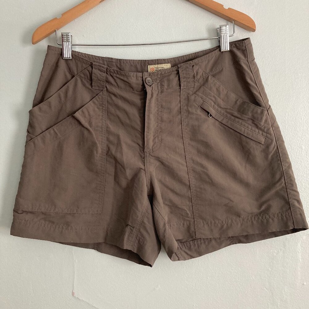 ROYAL ROBBINS Shorts Women's 8 Brown Hiking Technical